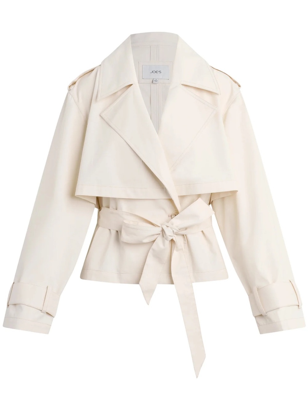 Joe's Jeans Cream Belted Boyfriend Coat - Picture 6 of 6